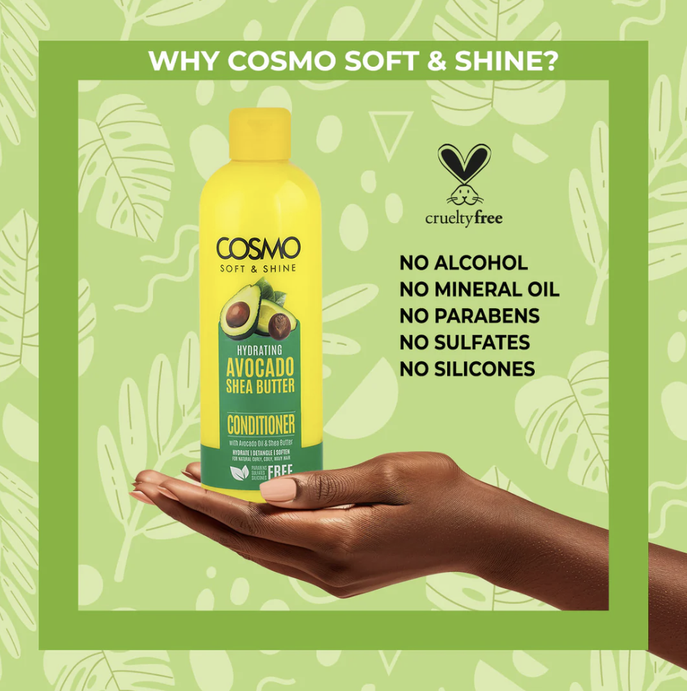 WHOLESALE (12 PER CARTON) CONDITIONER 1000ML AVOCADO & SHEA BUTTER (SOFT & SHINE) (COSMO SERIES) [COM33103755]