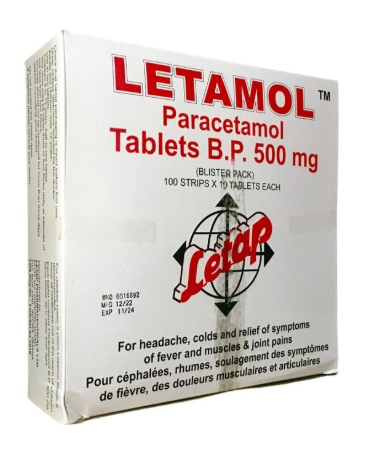 Paracetamol (Letap) 500 mg Tablets